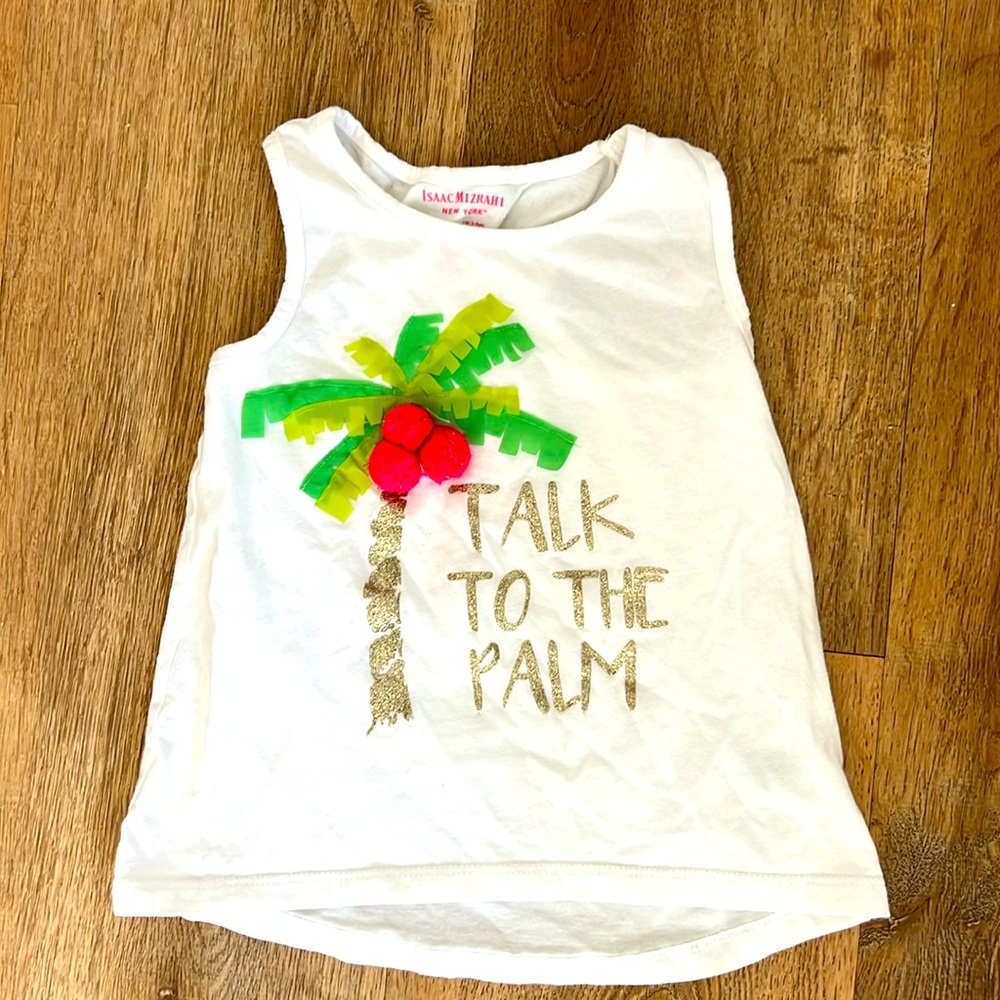 Isaac Mizrahi, New York, ‘talk to the palm’, cotton tee girls size 4